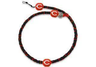  Cincinnati Reds Necklace Frozen Rope Team Color Baseball Black Leather Red Thread CO -  ToylandEU™