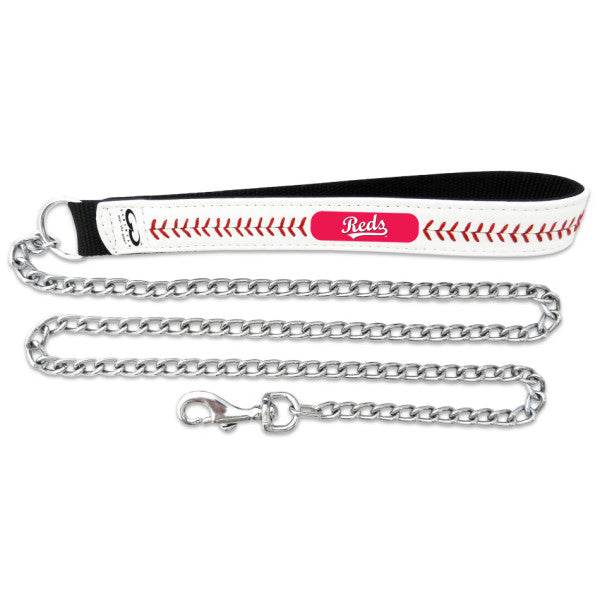 Cincinnati Reds Pet Leash Leather Chain Baseball Large - ToylandEU