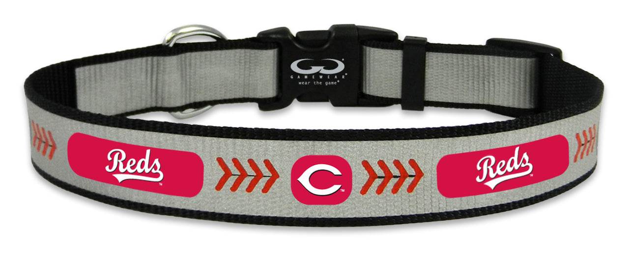 Cincinnati Reds Reflective Medium Baseball Collar For Pets - ToylandEU