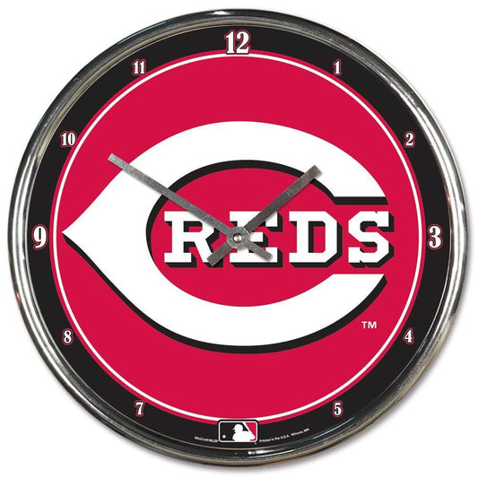 Cincinnati Reds Round Chrome Wall Clock - ToylandEU