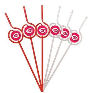 Cincinnati Reds Team Sipper Straws Set 6 BPA Free Pack - ToylandEU