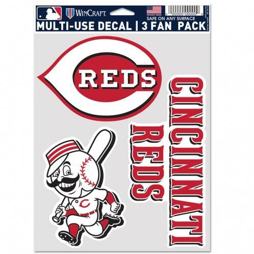 Cincinnati Reds Versatile Decal 3 Pack Fan Sheets Bundle - ToylandEU