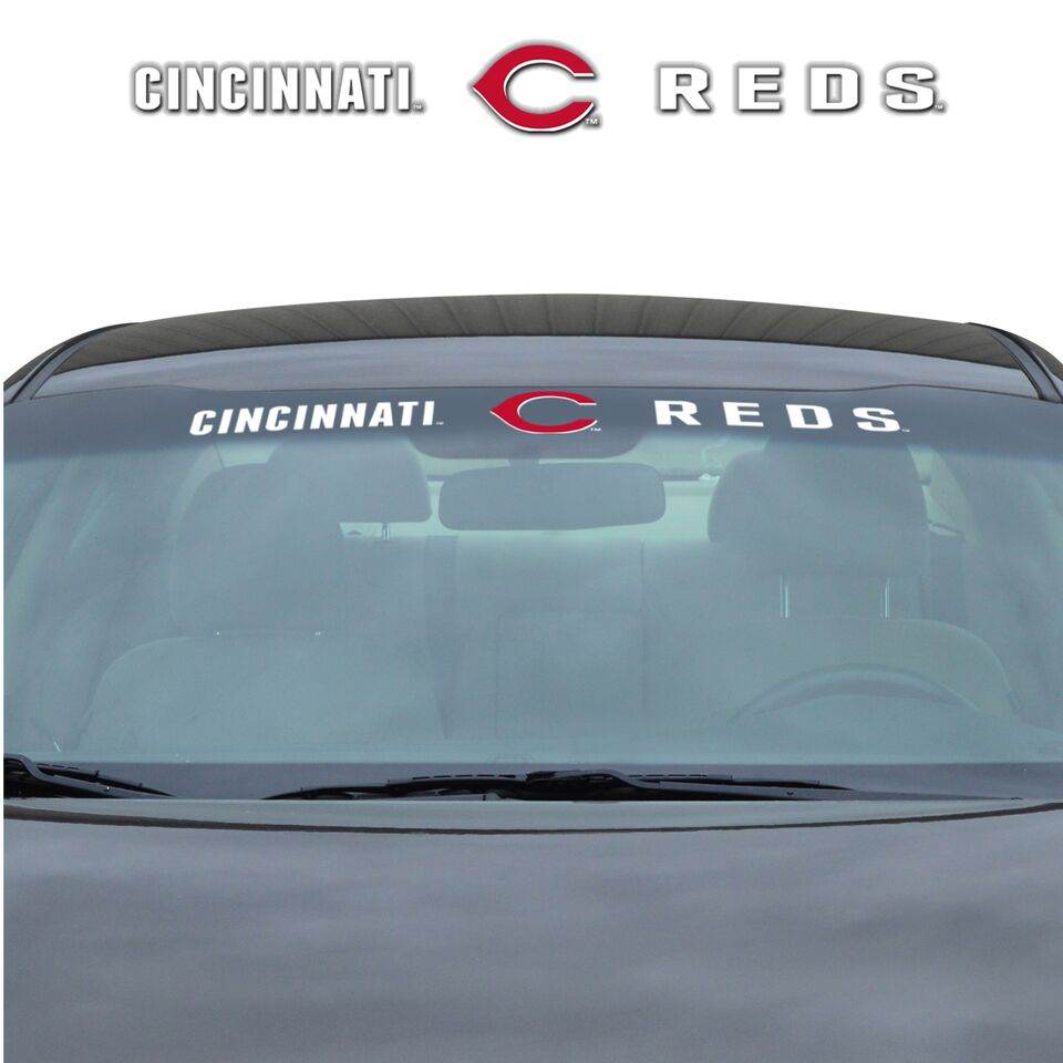 Cincinnati Reds Windshield Decal 35in X 4in Universal Fit - ToylandEU