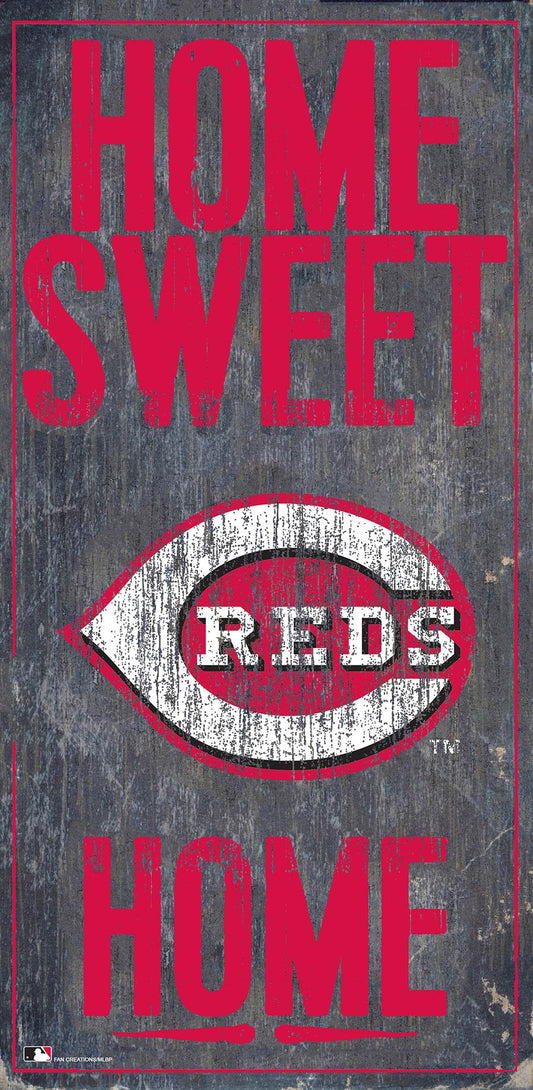 Cincinnati Reds Wood Sign 6x12 Home Sweet Home Design - ToylandEU