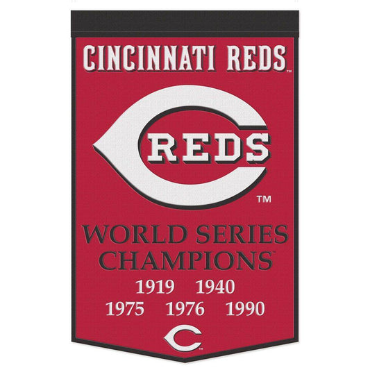 Cincinnati Reds Wool Banner 24x38 Dynasty Champ Design - ToylandEU