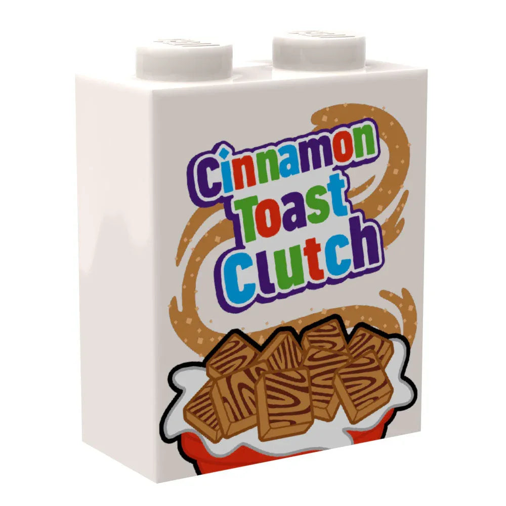 Cinnamon Toast Clutch Cereal Custom Printed 1x2x2 Brick made using LEGO part - ToylandEU