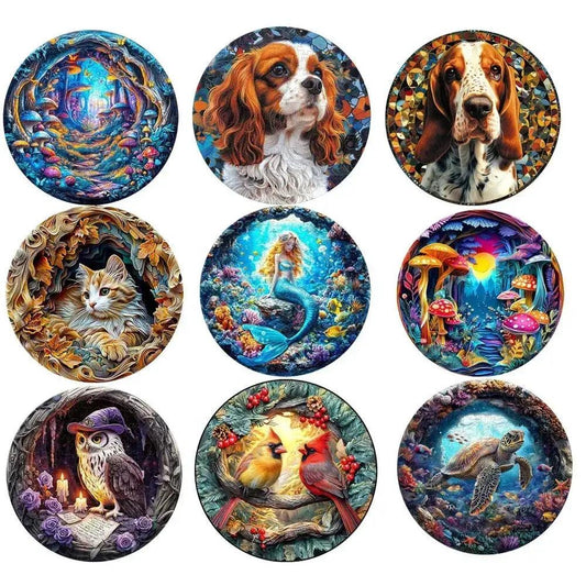  Circular Wooden Animal Jigsaw Puzzle 3D For All Ages -  ToylandEU™