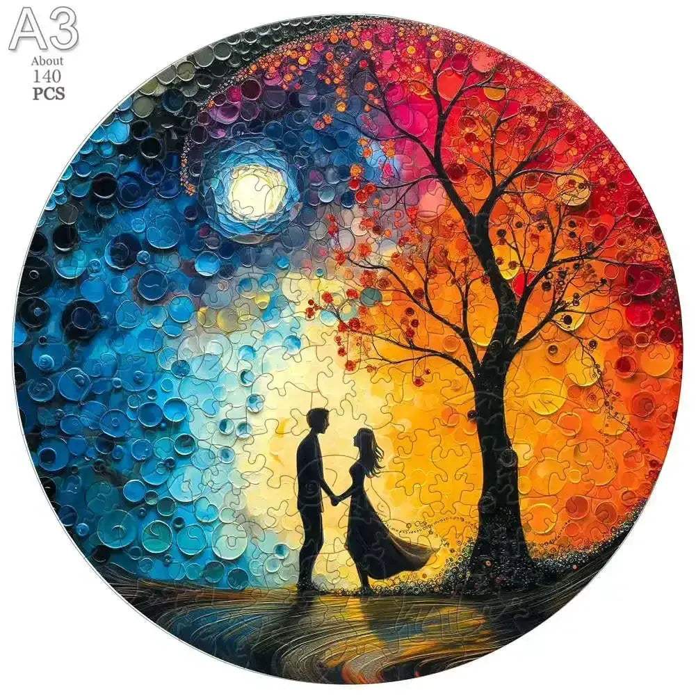 Circular Wooden Animal Jigsaw Puzzle For All Ages 3D - ToylandEU