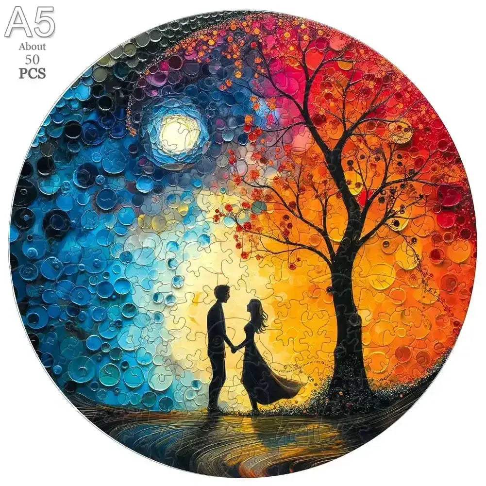 Circular Wooden Animal Jigsaw Puzzle For All Ages 3D - ToylandEU