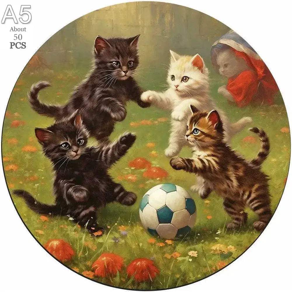 Circular Wooden Animal Jigsaw Puzzle For All Ages 3D - ToylandEU