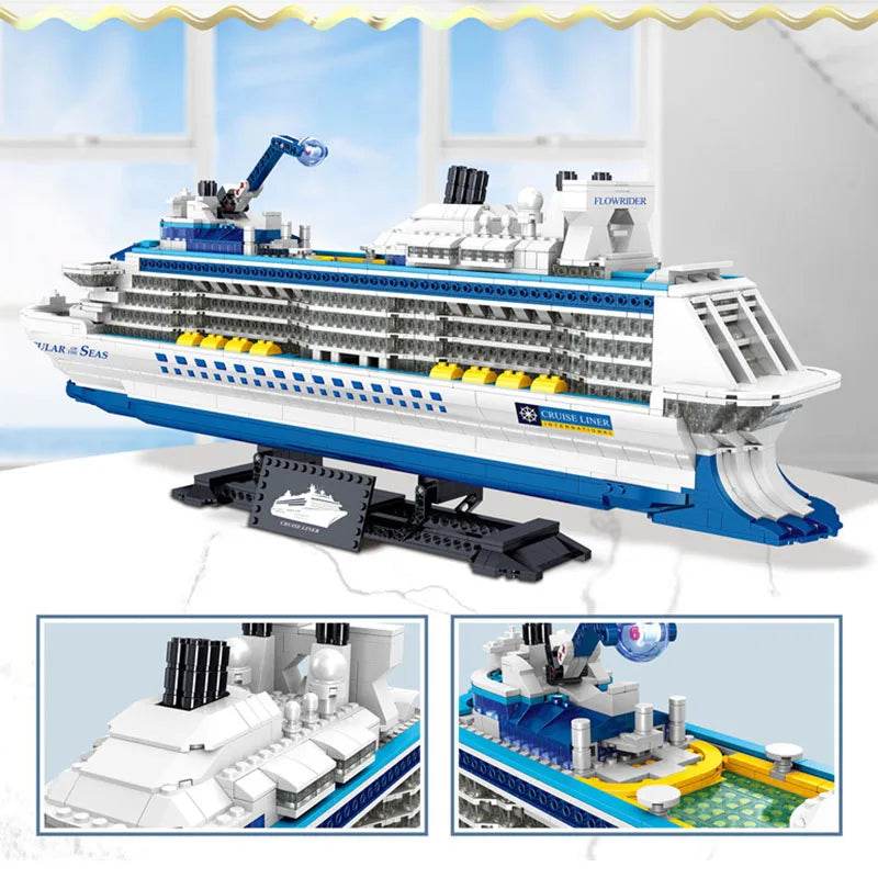 City 2428Pcs Cruise Liner Ship Mini Model Building Blocks - ToylandEU