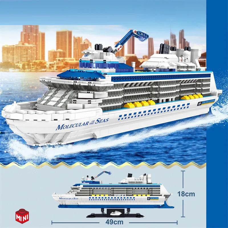 City 2428Pcs Cruise Liner Ship Mini Model Building Blocks - ToylandEU