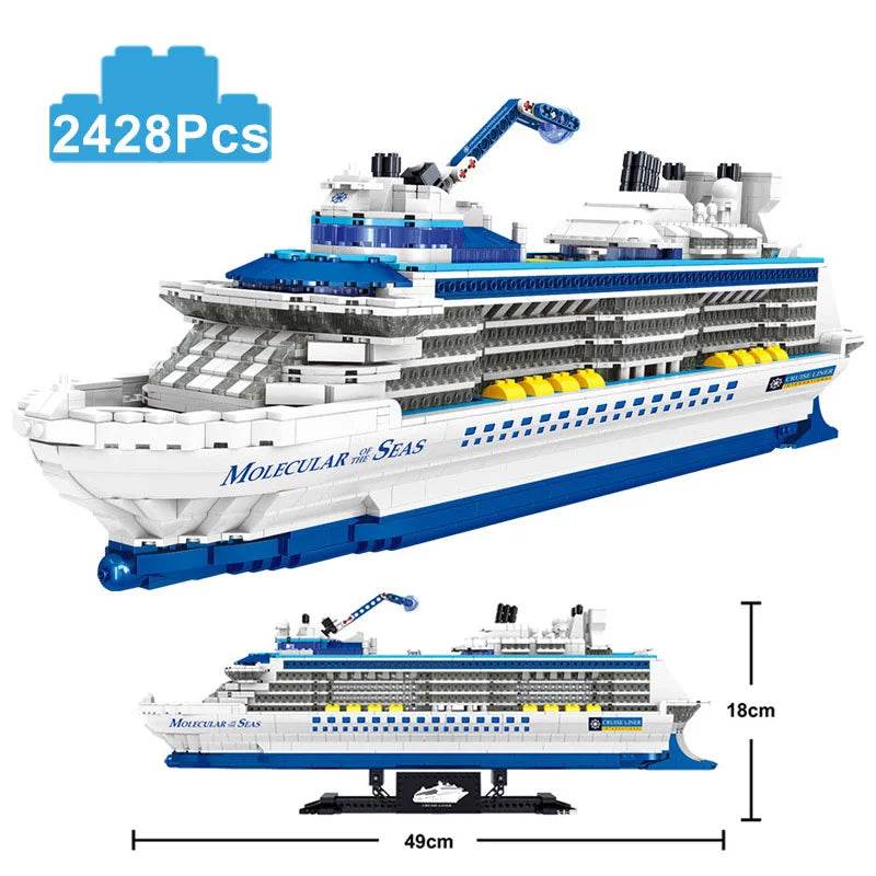City 2428Pcs Cruise Liner Ship Mini Model Building Blocks - ToylandEU