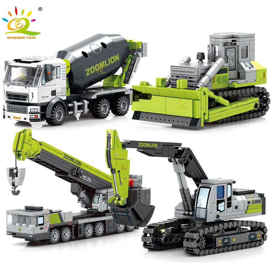 City Construction Crane Forklift Building Blocks Set for Kids - ToylandEU