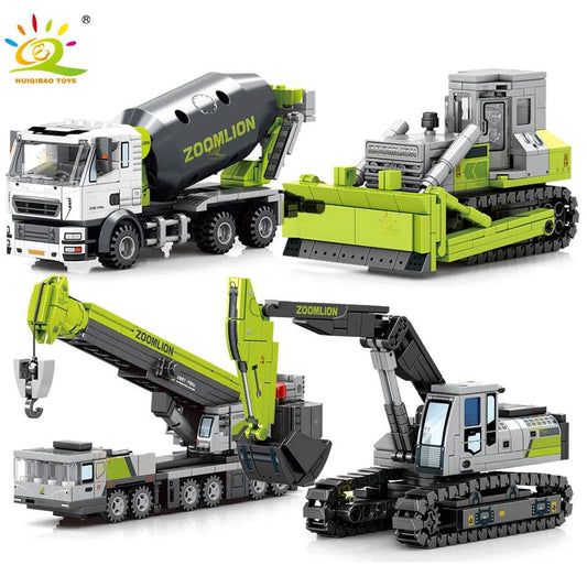 City Construction Crane Forklift Building Blocks Set for Kids - ToylandEU