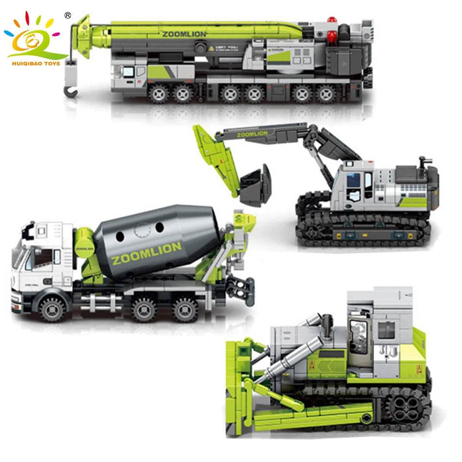 City Construction Crane Forklift Building Blocks Set for Kids - ToylandEU