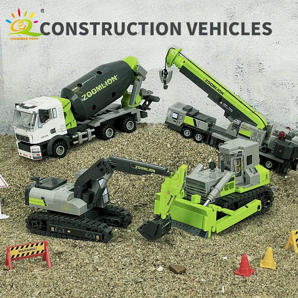 City Construction Crane Forklift Building Blocks Set for Kids - ToylandEU