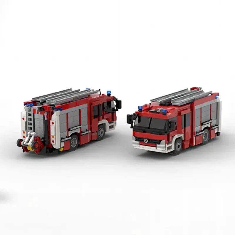 City Fire Truck Building Blocks Set With Rescue Ladder - ToylandEU