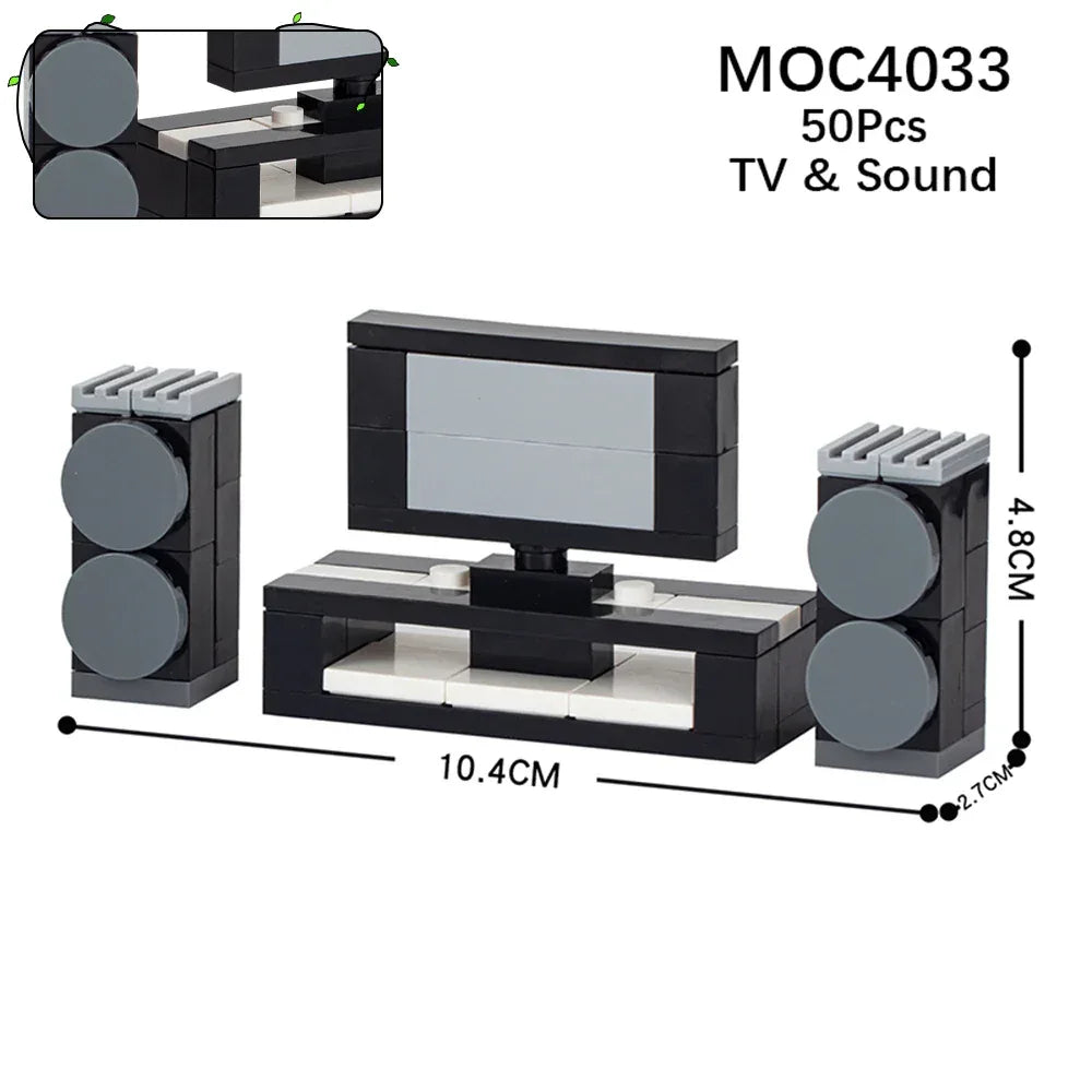 City Furniture Building Blocks Set For Kids DIY MOC Toys - ToylandEU