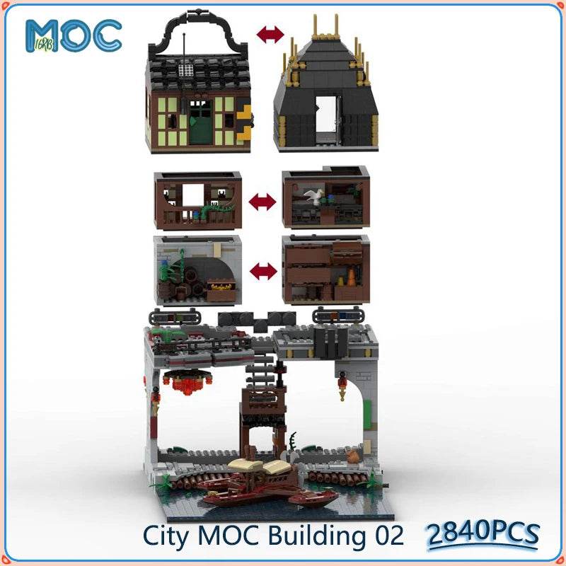 City Model MOC Building Blocks DIY Assemble Castle Architecture Building Bricks MOC - ToylandEU