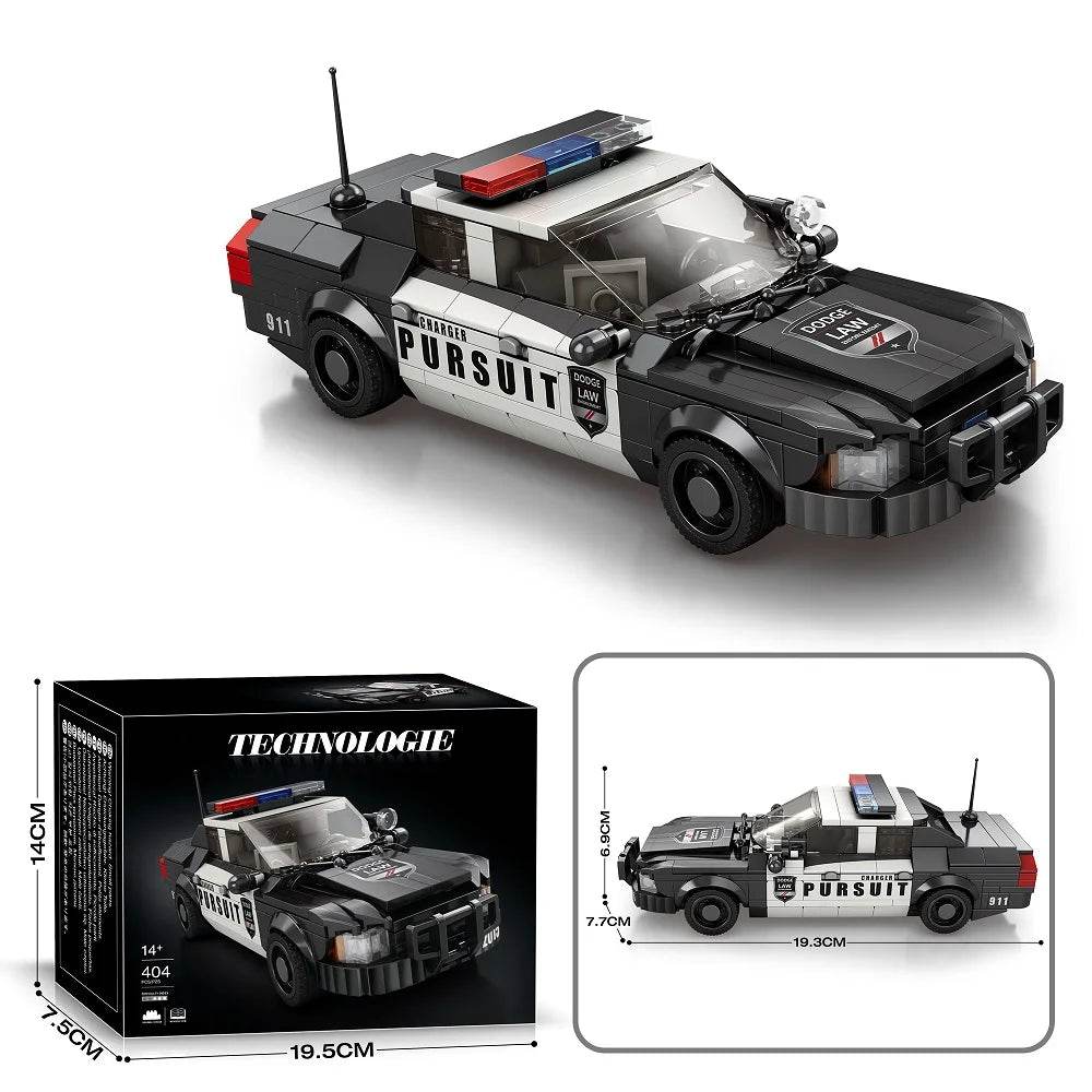 City Police Car Building Blocks Set 404 PCS Model Kit MOC - ToylandEU