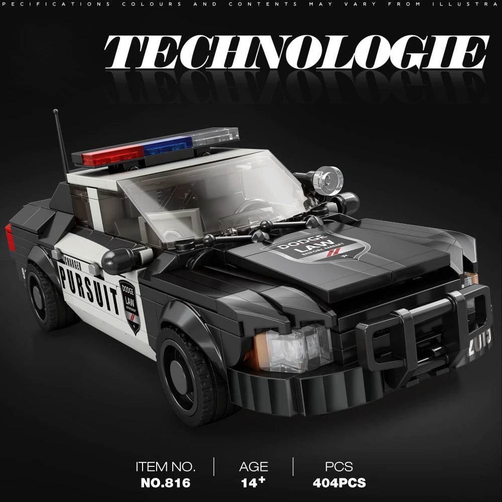 City Police Car Building Blocks Set 404 PCS Model Kit MOC - ToylandEU