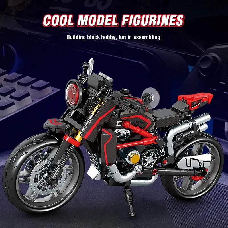City Retro Technical Moto Car Building Blocks Racing Motobike Vehicle Bricks Toys Motorcycle Model Building block Ornaments Gift - ToylandEU
