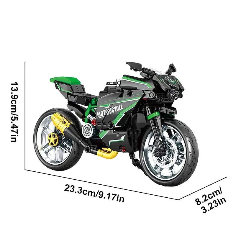 City Retro Technical Moto Car Building Blocks Racing Motobike Vehicle Bricks Toys Motorcycle Model Building block Ornaments Gift - ToylandEU