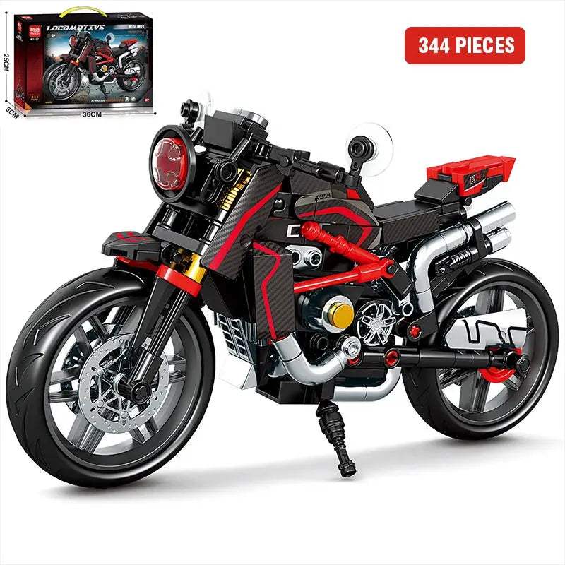 City Retro Technical Moto Car Building Blocks Racing Motobike Vehicle Bricks Toys Motorcycle Model Building block Ornaments Gift - ToylandEU