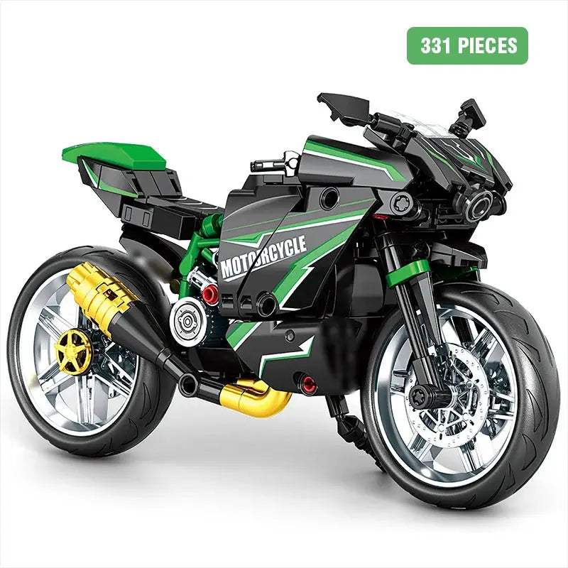City Retro Technical Moto Car Building Blocks Racing Motobike Vehicle Bricks Toys Motorcycle Model Building block Ornaments Gift - ToylandEU