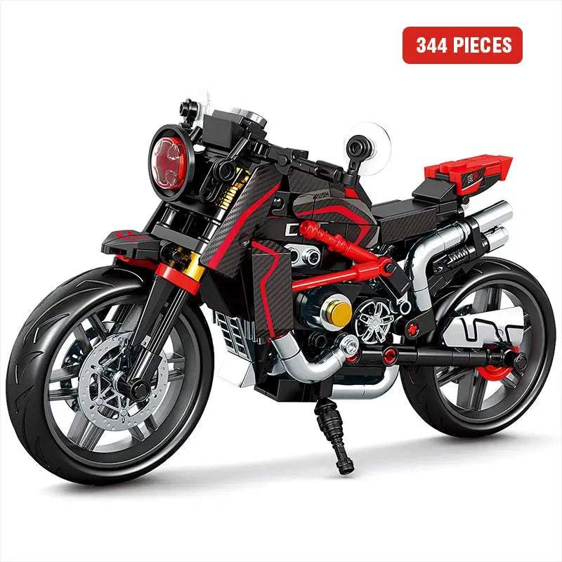 City Retro Technical Moto Car Building Blocks Racing Motobike Vehicle Bricks Toys Motorcycle Model Building block Ornaments Gift - ToylandEU