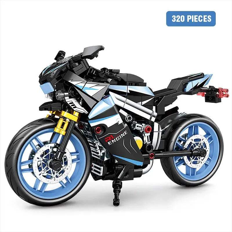 City Retro Technical Moto Car Building Blocks Racing Motobike Vehicle Bricks Toys Motorcycle Model Building block Ornaments Gift - ToylandEU