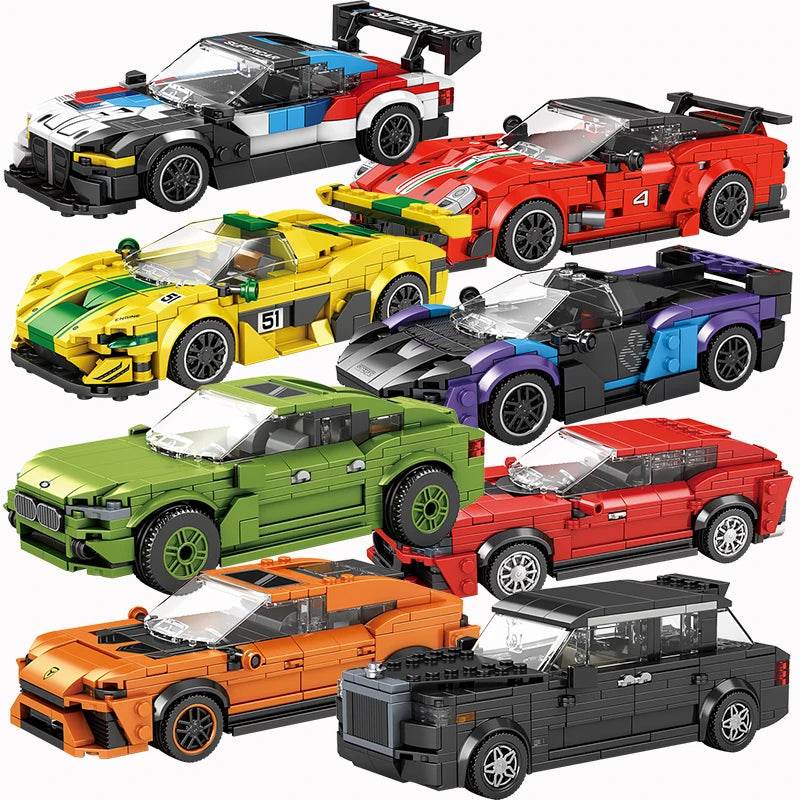 City Sports Car Series Building Blocks Speed Champion Racing Car Model Bricks Kit Boy DIY Puzzle Toys Kids Adults Holiday Gift - ToylandEU