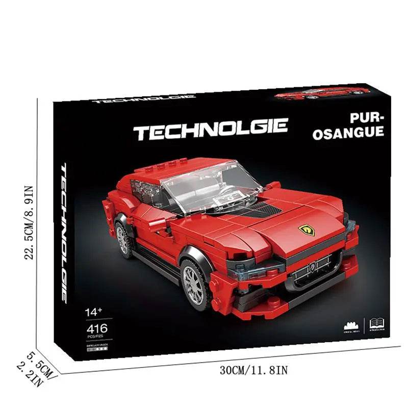 City Sports Car Series Building Blocks Speed Champion Racing Car Model Bricks Kit Boy DIY Puzzle Toys Kids Adults Holiday Gift - ToylandEU