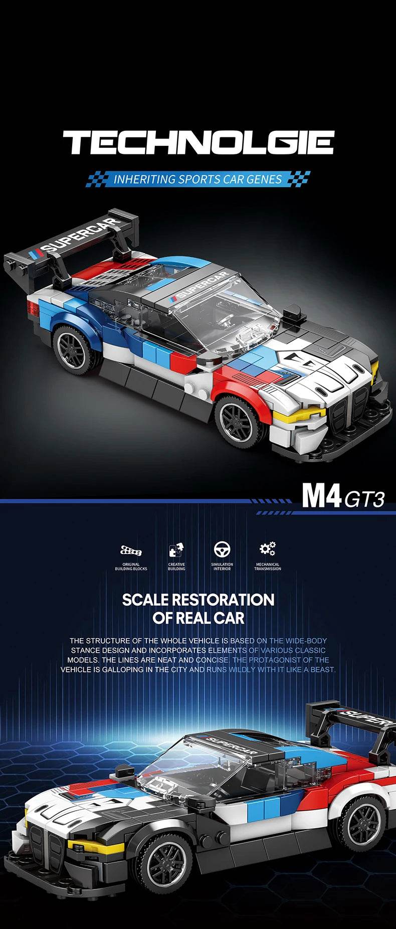 City Sports Car Series Building Blocks Speed Champion Racing Car Model Bricks Kit Boy DIY Puzzle Toys Kids Adults Holiday Gift - ToylandEU
