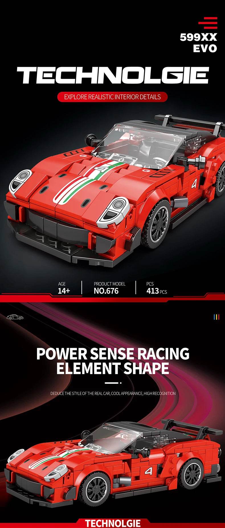 City Sports Car Series Building Blocks Speed Champion Racing Car Model Bricks Kit Boy DIY Puzzle Toys Kids Adults Holiday Gift - ToylandEU