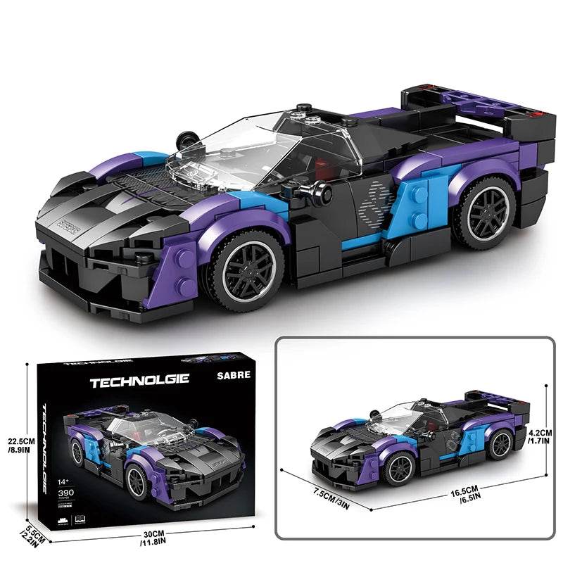 City Sports Car Series Building Blocks Speed Champion Racing Car Model Bricks Kit Boy DIY Puzzle Toys Kids Adults Holiday Gift - ToylandEU