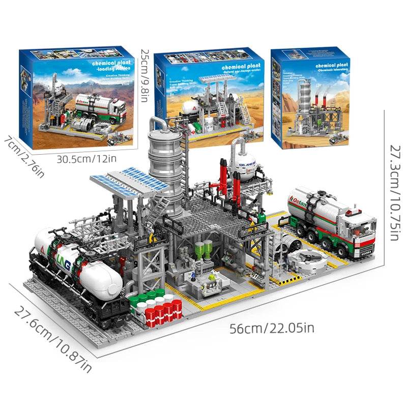 City Street View Building Blocks Natural Gas Storage Center - ToylandEU