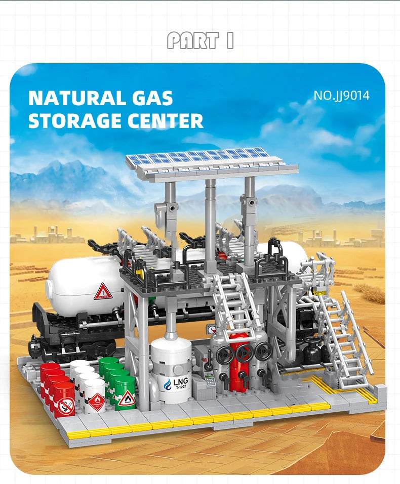 City Street View Building Blocks Natural Gas Storage Center - ToylandEU