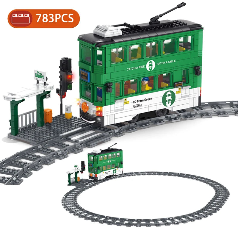 City Train Tracks Building Blocks Kit For Kids DIY Creativity - ToylandEU