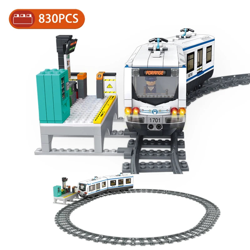 City Train Tracks Building Blocks Kit For Kids DIY Creativity - ToylandEU