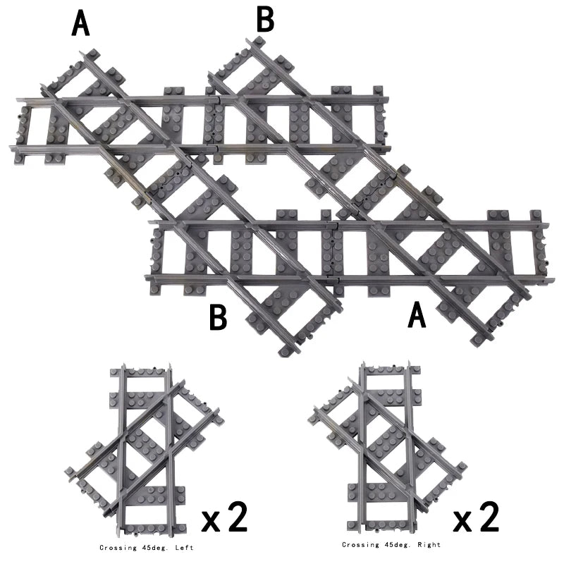 City Train Tracks Building Blocks Kit For Kids DIY Creativity - ToylandEU