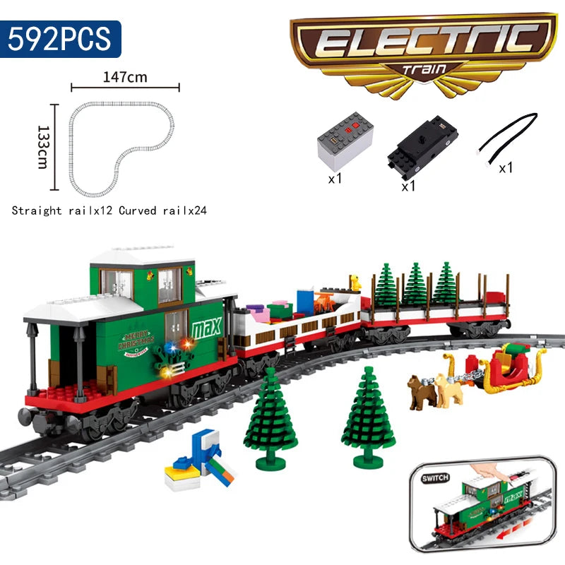 City Train Tracks Building Blocks Kit For Kids DIY Creativity - ToylandEU