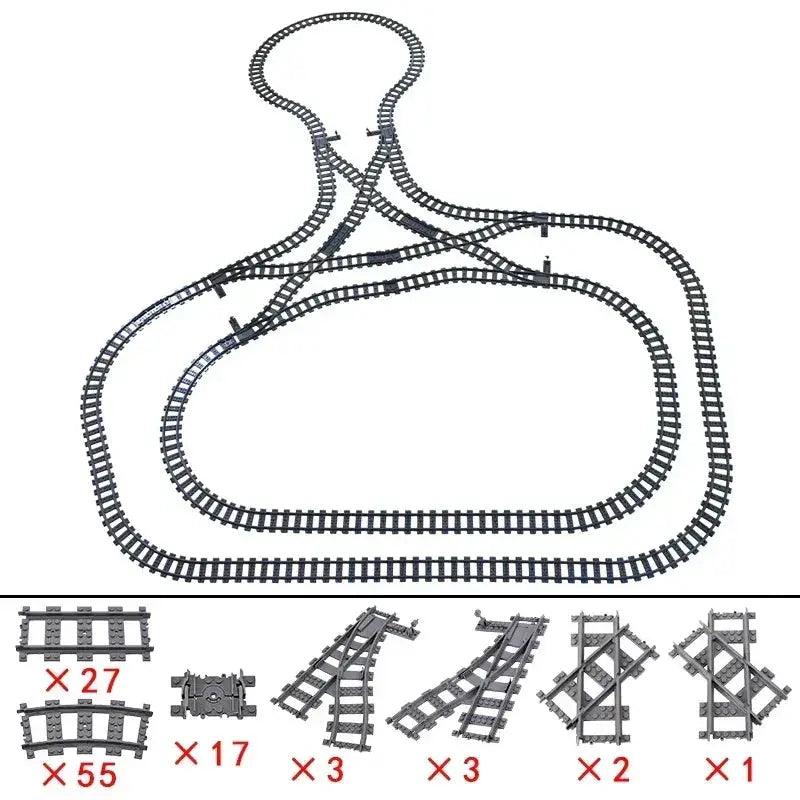  City Train Tracks Building Blocks Kit For Kids Diy -  ToylandEU™
