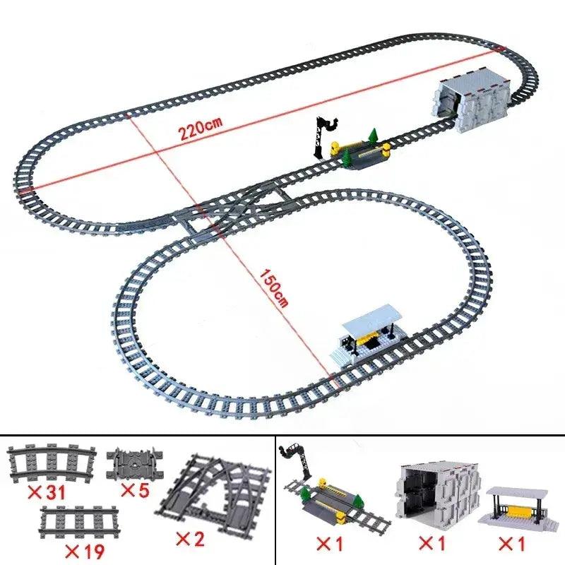  City Train Tracks Building Blocks Kit For Kids Diy -  ToylandEU™