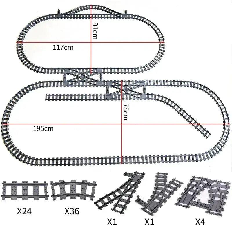  City Train Tracks Building Blocks Kit For Kids Diy -  ToylandEU™