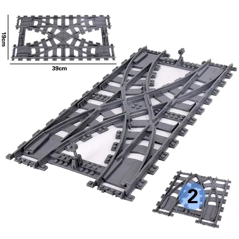 City Train Tracks Flexible Sets For Lego Compatible Bricks - ToylandEU