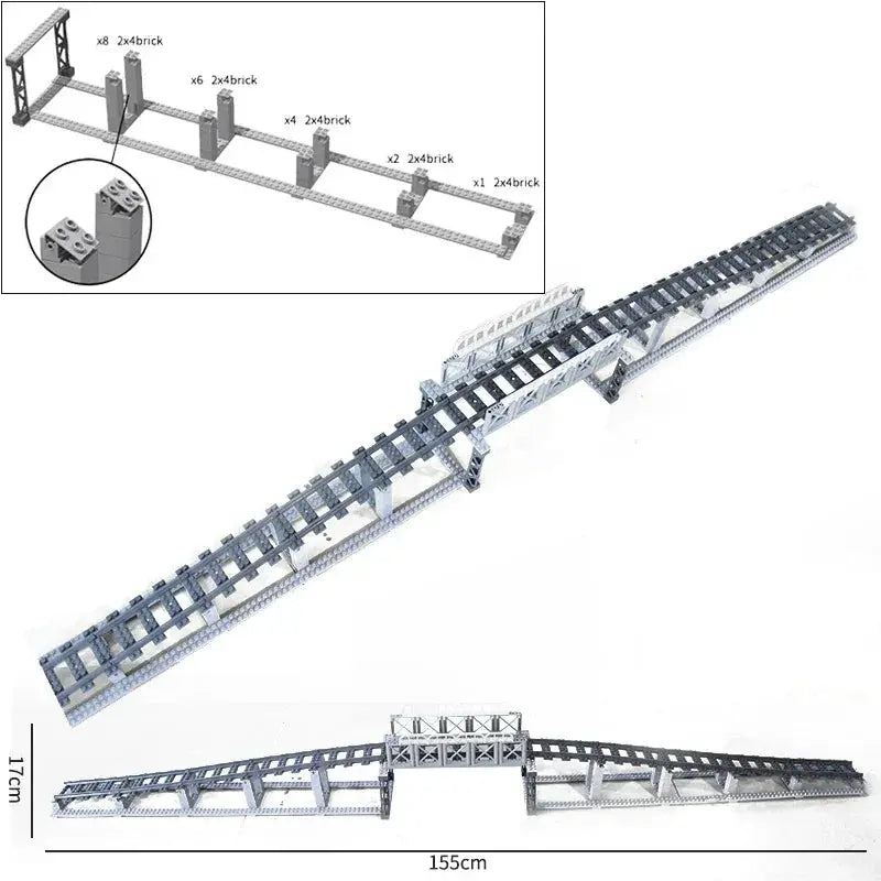 City Train Tracks Flexible Sets For Lego Compatible Bricks - ToylandEU