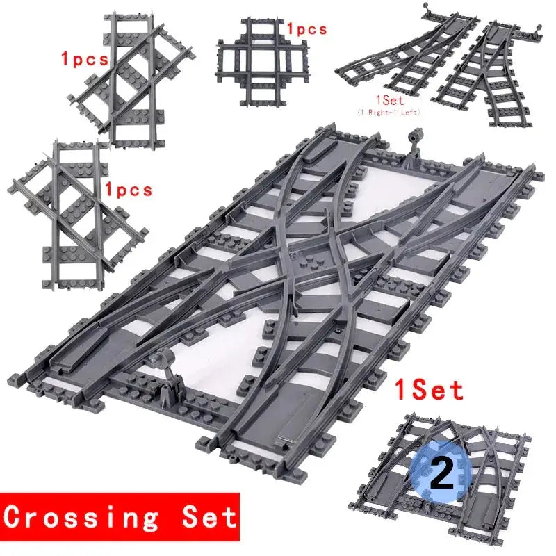 City Train Tracks Flexible Sets For Lego Compatible Bricks - ToylandEU