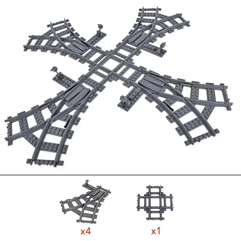 City Train Tracks Flexible Sets For Lego Compatible Bricks - ToylandEU